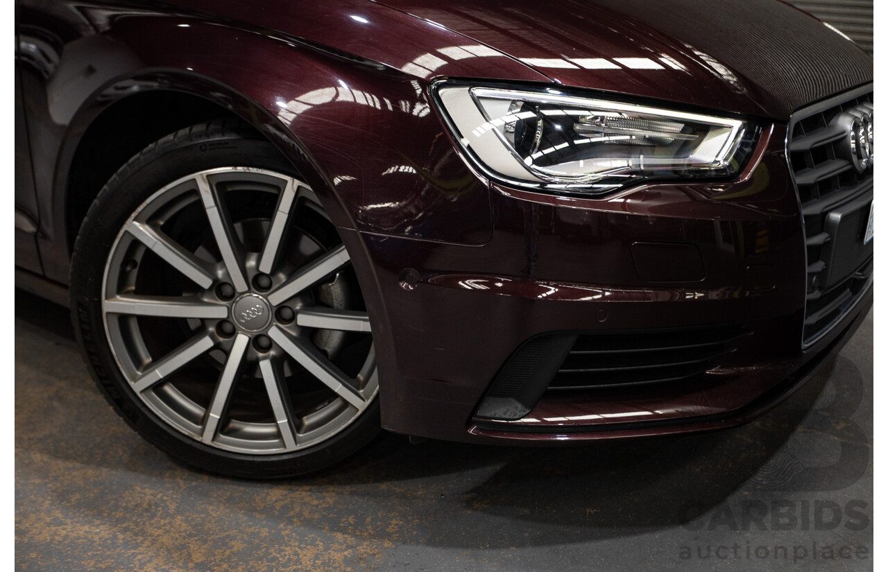 6/2014 Audi A3 1.4 TFSI Attraction COD 8V MY14 4d Sedan Shiraz Red Metallic Turbo 1.4L