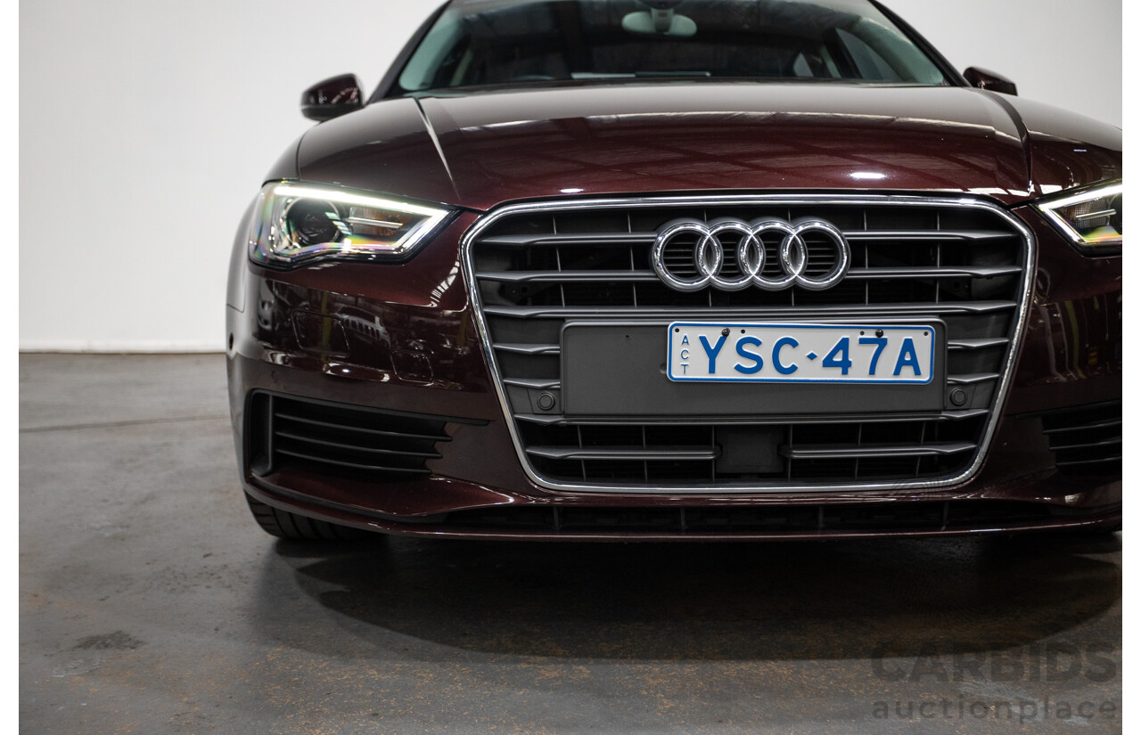 6/2014 Audi A3 1.4 TFSI Attraction COD 8V MY14 4d Sedan Shiraz Red Metallic Turbo 1.4L