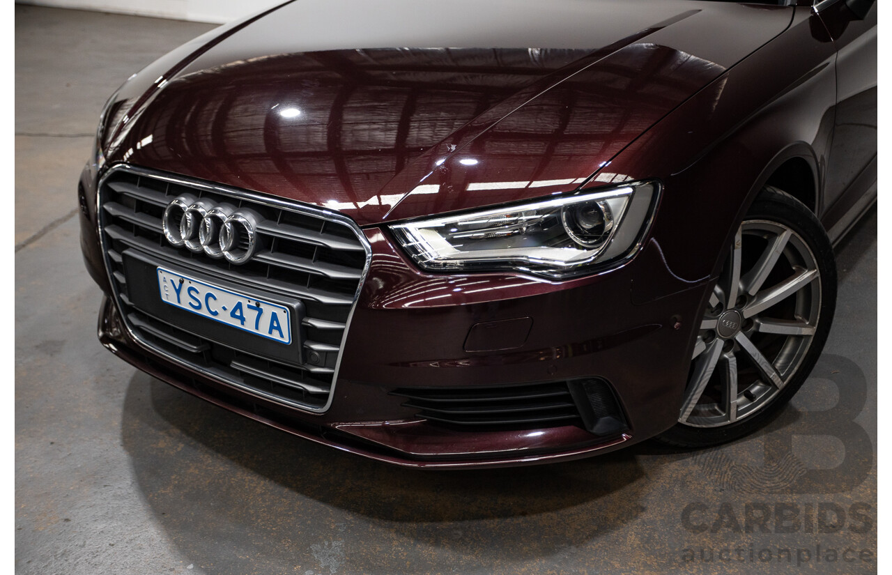 6/2014 Audi A3 1.4 TFSI Attraction COD 8V MY14 4d Sedan Shiraz Red Metallic Turbo 1.4L
