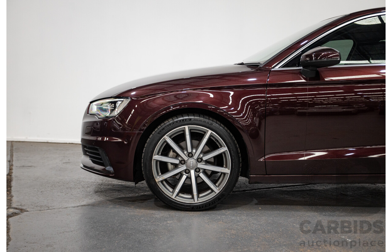 6/2014 Audi A3 1.4 TFSI Attraction COD 8V MY14 4d Sedan Shiraz Red Metallic Turbo 1.4L