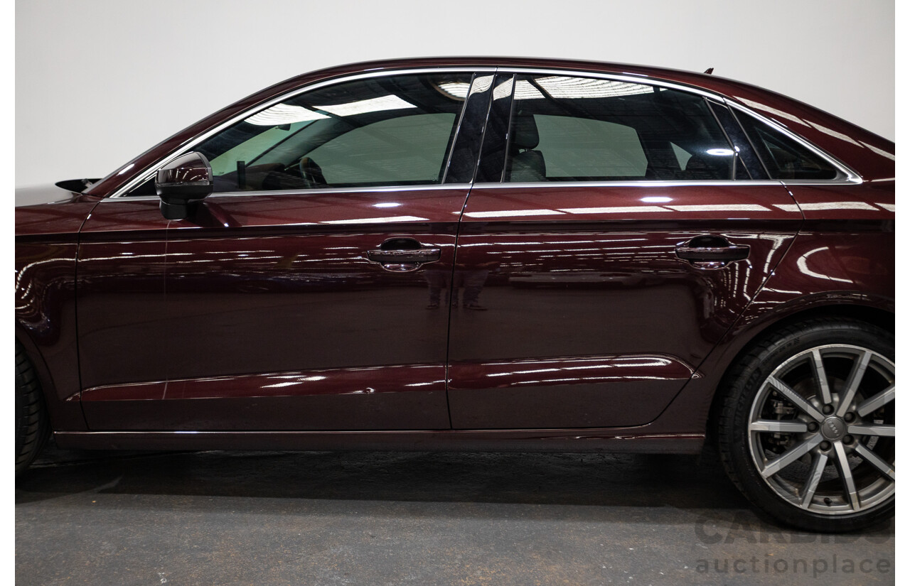 6/2014 Audi A3 1.4 TFSI Attraction COD 8V MY14 4d Sedan Shiraz Red Metallic Turbo 1.4L