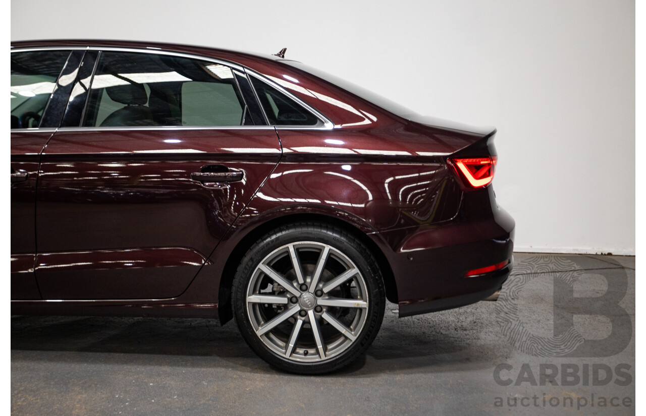 6/2014 Audi A3 1.4 TFSI Attraction COD 8V MY14 4d Sedan Shiraz Red Metallic Turbo 1.4L