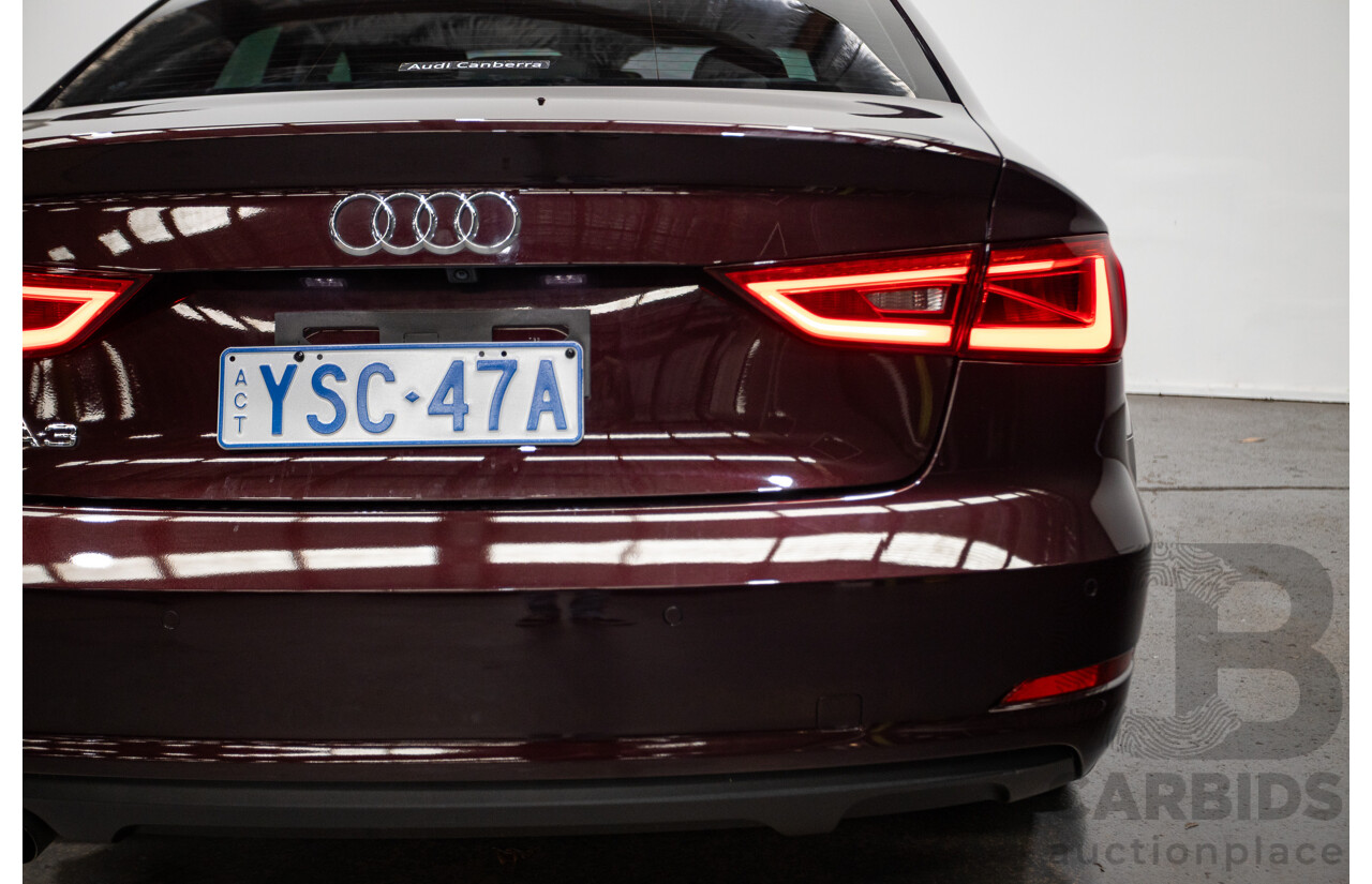 6/2014 Audi A3 1.4 TFSI Attraction COD 8V MY14 4d Sedan Shiraz Red Metallic Turbo 1.4L