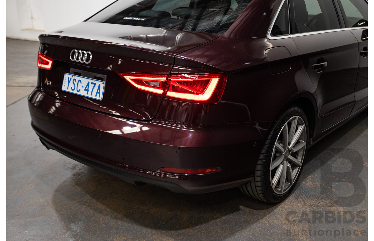 6/2014 Audi A3 1.4 TFSI Attraction COD 8V MY14 4d Sedan Shiraz Red Metallic Turbo 1.4L