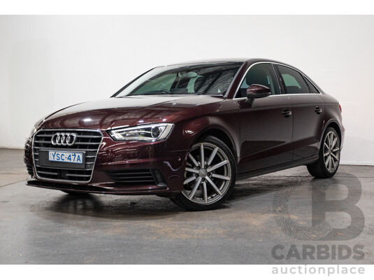 6/2014 Audi A3 1.4 TFSI Attraction COD 8V MY14 4d Sedan Shiraz Red Metallic Turbo 1.4L