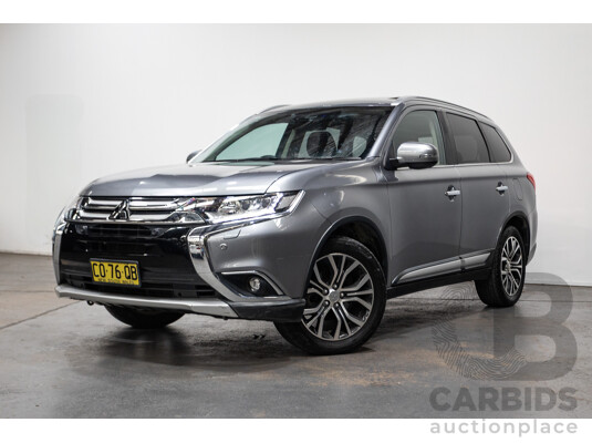 08/2017 Mitsubishi Outlander EXCEED (AWD) ZK MY18 4D Wagon Titanium Grey Turbo Diesel 2.3L - 7 seats