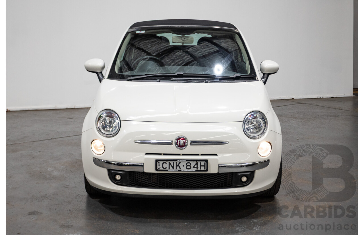 3/2013 Fiat 500 TWIN AIR Lounge  2d Convertible White 0.9L