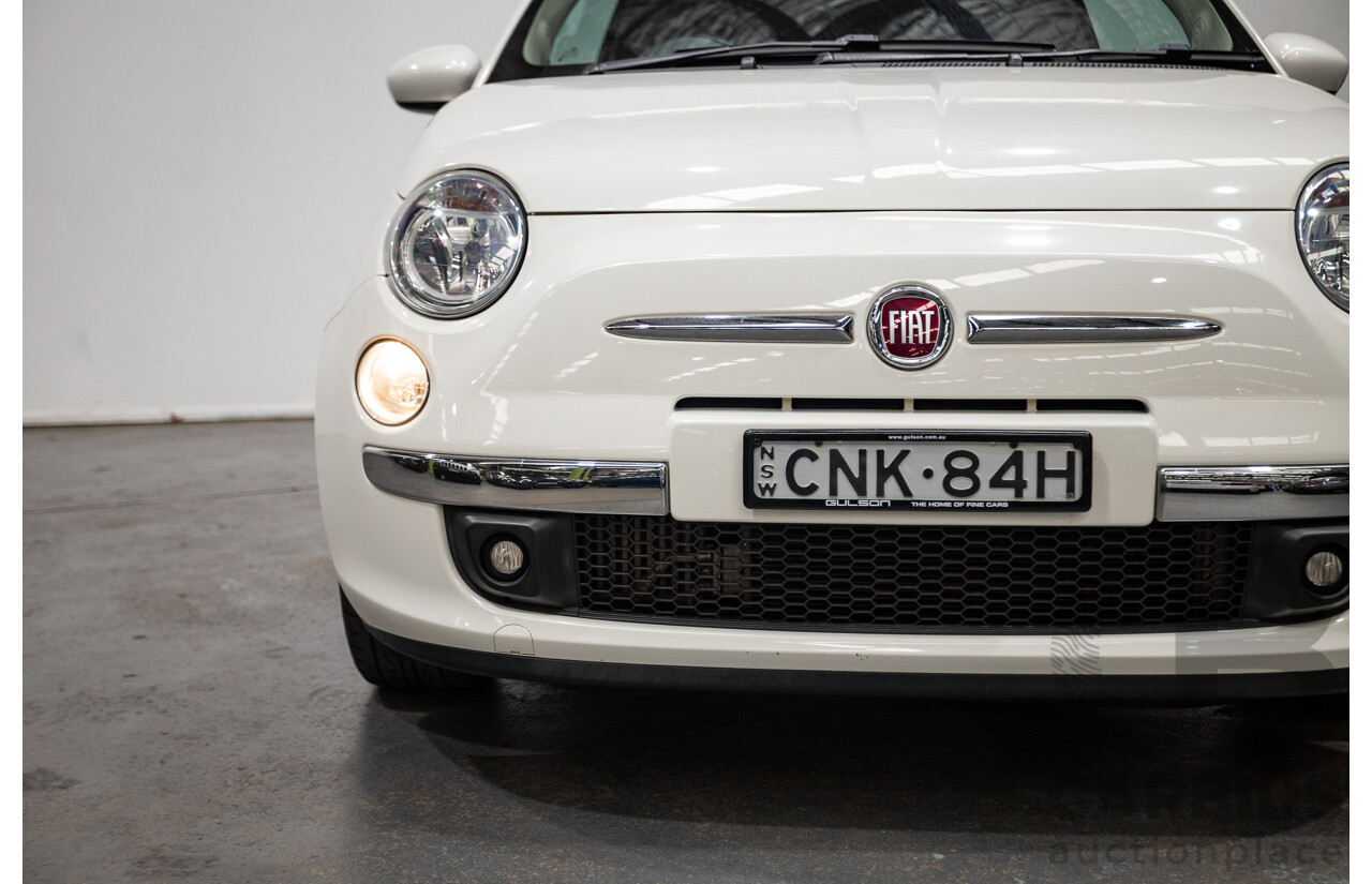 3/2013 Fiat 500 TWIN AIR Lounge  2d Convertible White 0.9L