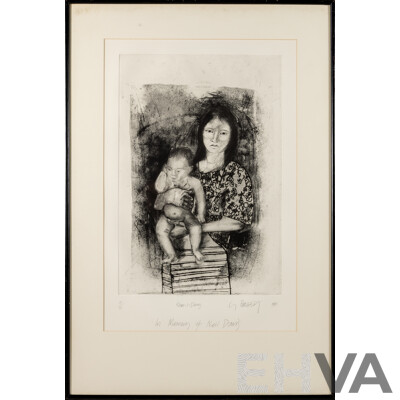 Gaye Paterson, (20th Century, Australian,1970-), Khao-I-Dang (1985), Limited Edition Etching, 81 x 55 cm (frame)