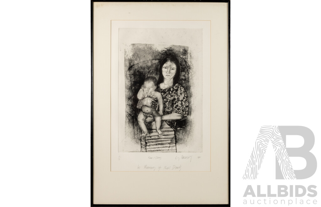 Gaye Paterson, (20th Century, Australian,1970-), Khao-I-Dang (1985), Limited Edition Etching, 81 x 55 cm (frame)