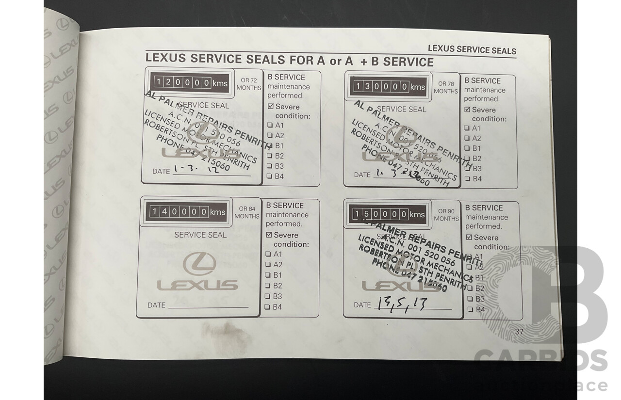 11/2003 Lexus RX330 Sports MCU38R 4d Wagon Silver Mist Metallic V6 3.3L