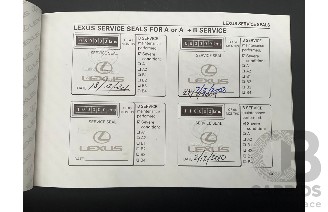 11/2003 Lexus RX330 Sports MCU38R 4d Wagon Silver Mist Metallic V6 3.3L