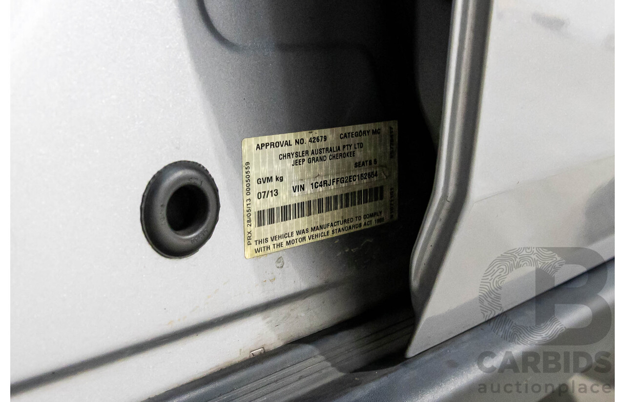 7/2013 Jeep Grand Cherokee Limited (4x4) WK MY14 4d Wagon Billet Silver Metallic V6 3.6L