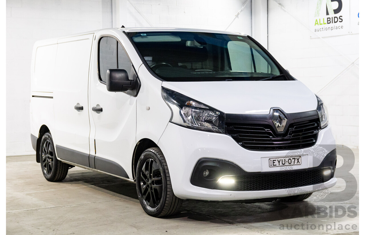 07/2019 Renault Trafic LWB (85kW FWD) X82 4D Van Glacier White Turbo Diesel 1.6L