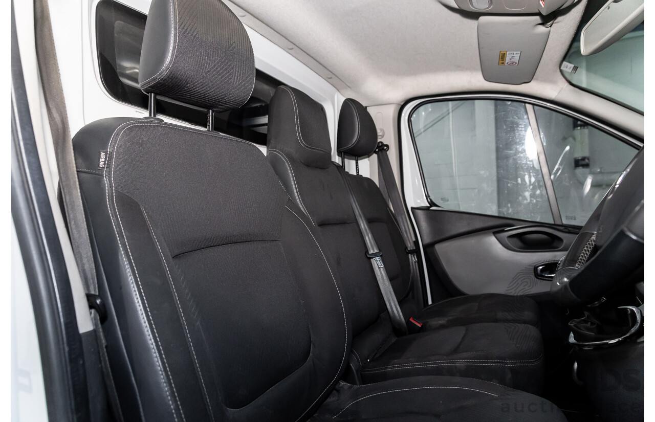 07/2019 Renault Trafic LWB (85kW FWD) X82 4D Van Glacier White Turbo Diesel 1.6L