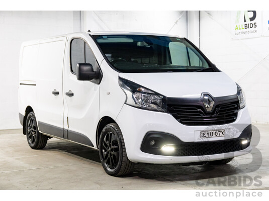 07/2019 Renault Trafic LWB (85kW FWD) X82 4D Van Glacier White Turbo Diesel 1.6L