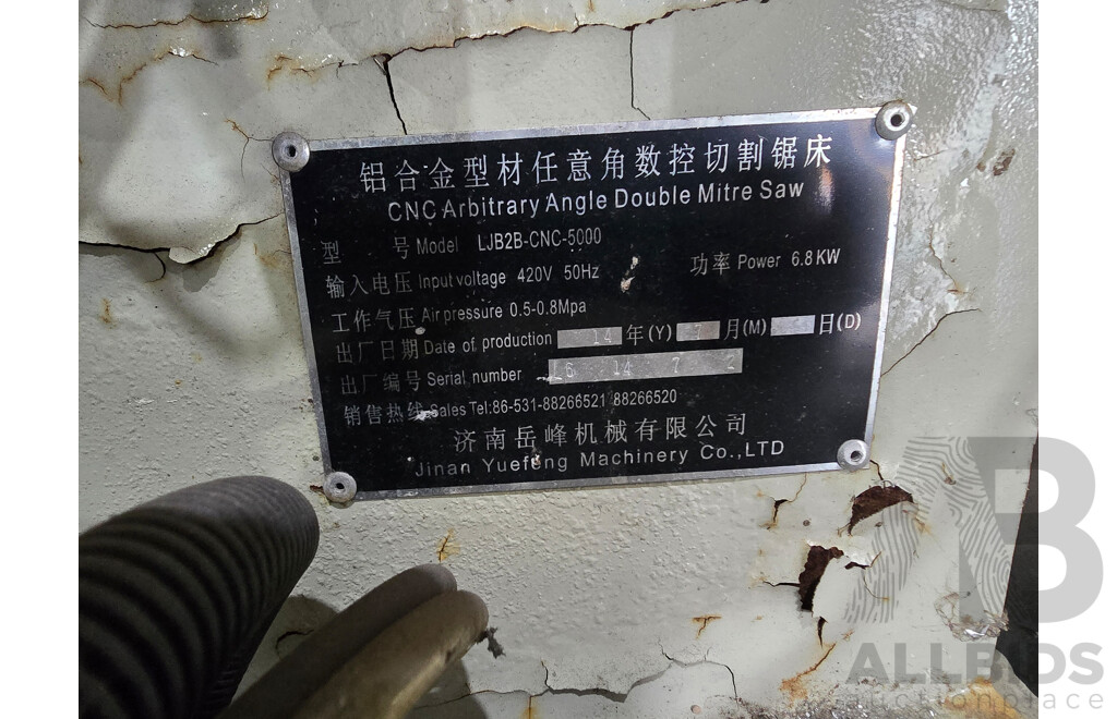 2014 Arbitrary Angle Double Miter Saw LJB2B-CNC-5000