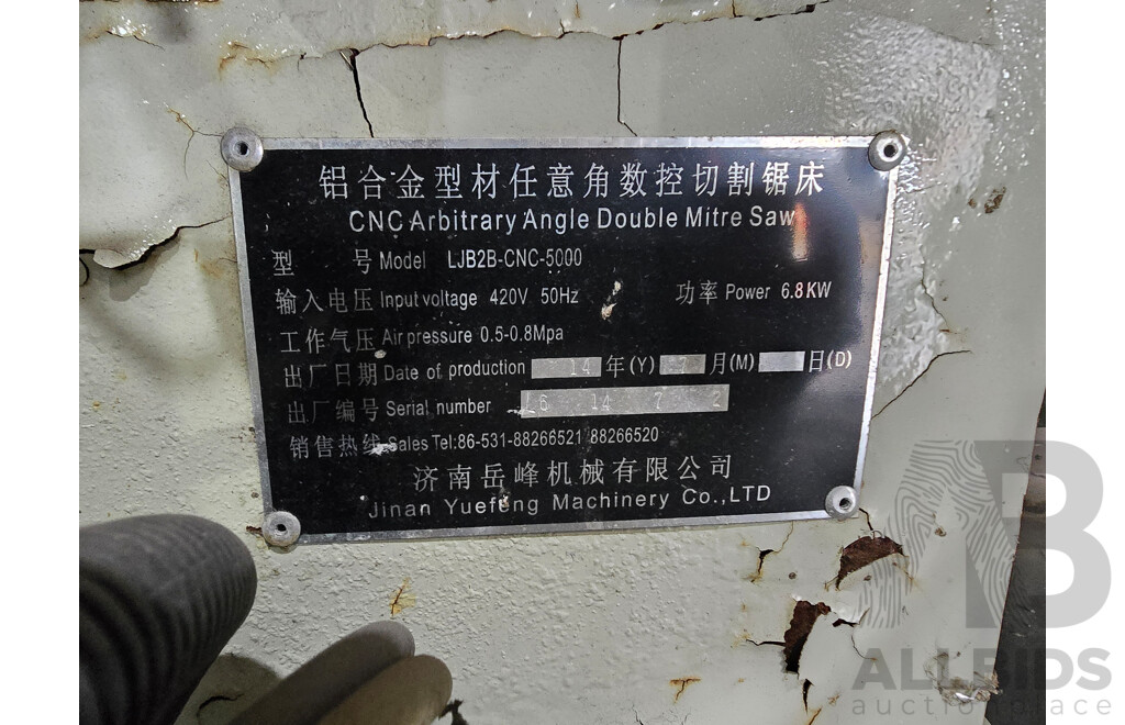 2014 Arbitrary Angle Double Miter Saw LJB2B-CNC-5000