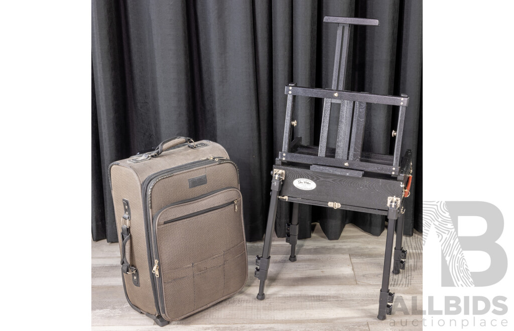 Wonderful Portable Signature Series #1492 Wooden Field Easel, in Travelling Case, Made in USA, 52 X 35 X 26 Cm (Case Dimensions)
