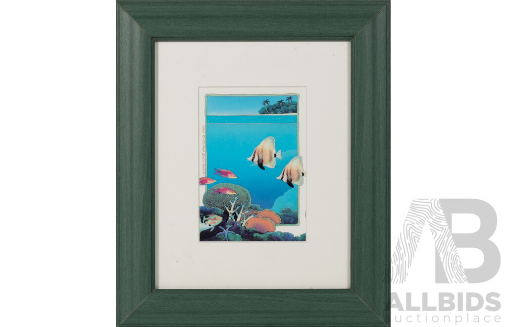 Darrell Hook & JoAnne Hook (20th Century, Australian), Pair of Framed Tropical Fish Prints, 32 x 27 cm (largest frame) (2)