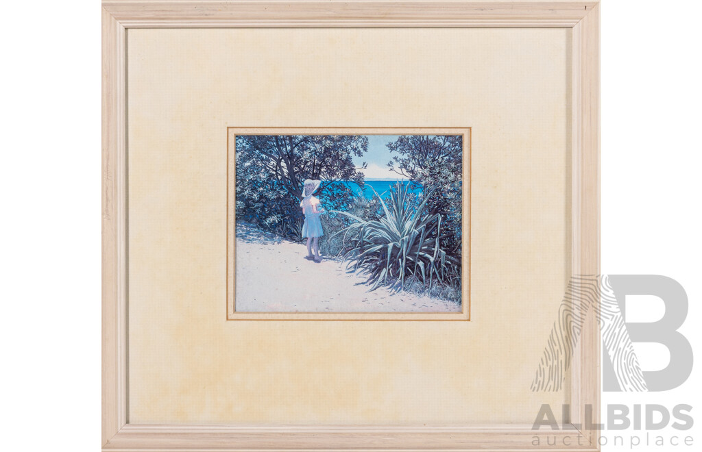 Robert Wells, (20th Century, Australian), The High Path, Reproduction Print of Original Work, 28.5 x 31.5 cm (frame)
