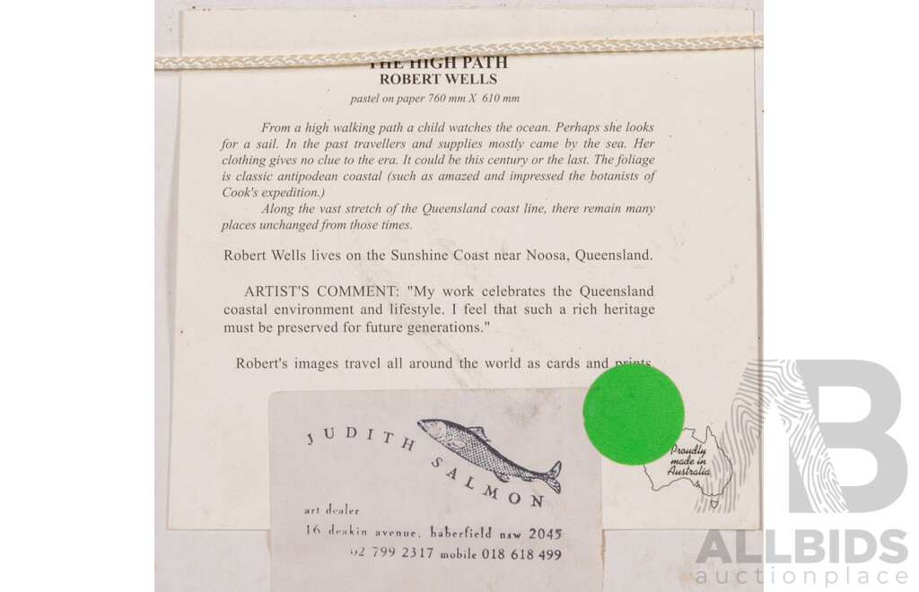 Robert Wells, (20th Century, Australian), The High Path, Reproduction Print of Original Work, 28.5 x 31.5 cm (frame)