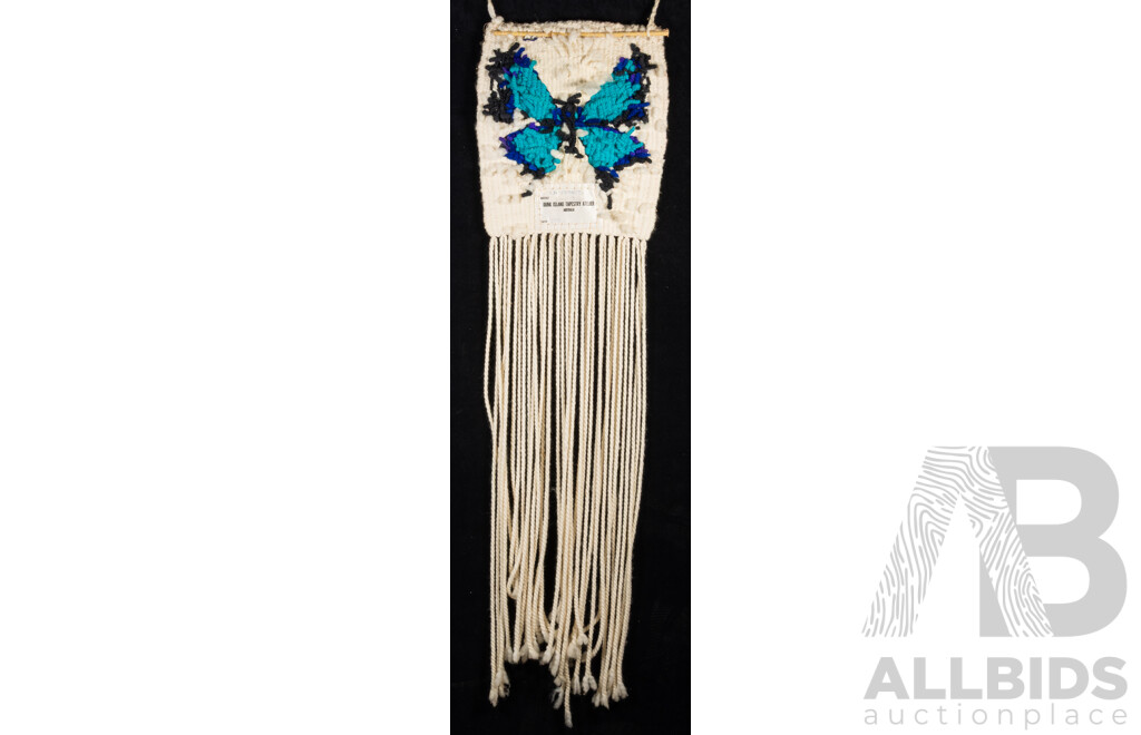 Bruce Arthur, (20th Century, Australian, 1921-1998), Ulysses [Butterfly], (1981), Woven Wool Tapestry Hanging, 47 X 42 Cm (160 cm With Tassels)