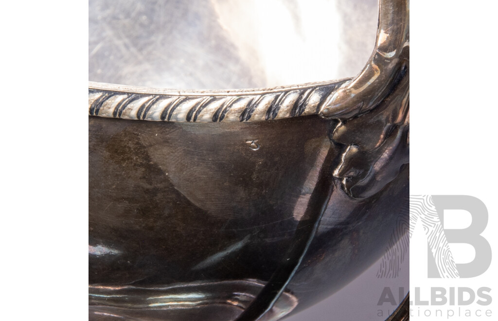 Antique Silver Plate Lidded Sauce Boat, Presented to Vendors Grandmother by Lady Franklin, Spouse of Sir John Franklin, Governor of Tasmania and Leader of the Tragic Franklin Expedition to the Arctic, Circa 1830s
