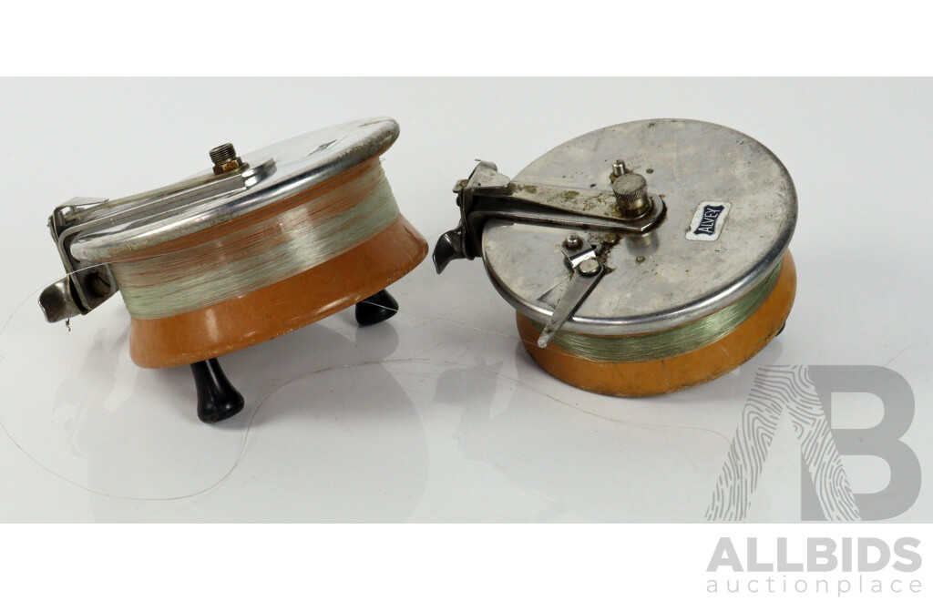 Collection of Two Vintage Alvey Fishing Reels