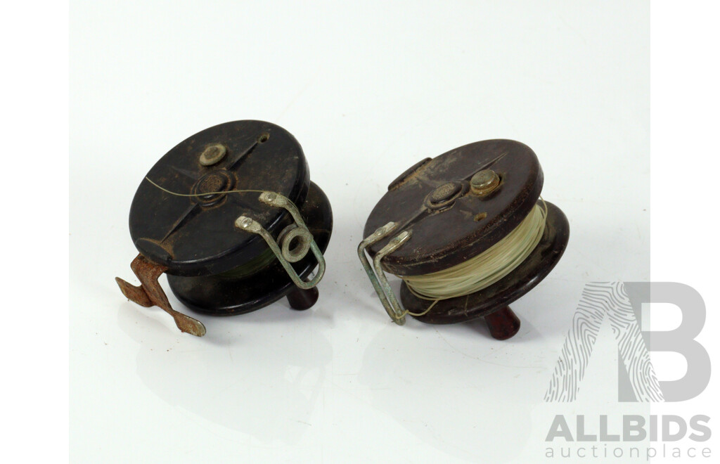 Pair of Vintage Bakelite Alpha Fishing Reels