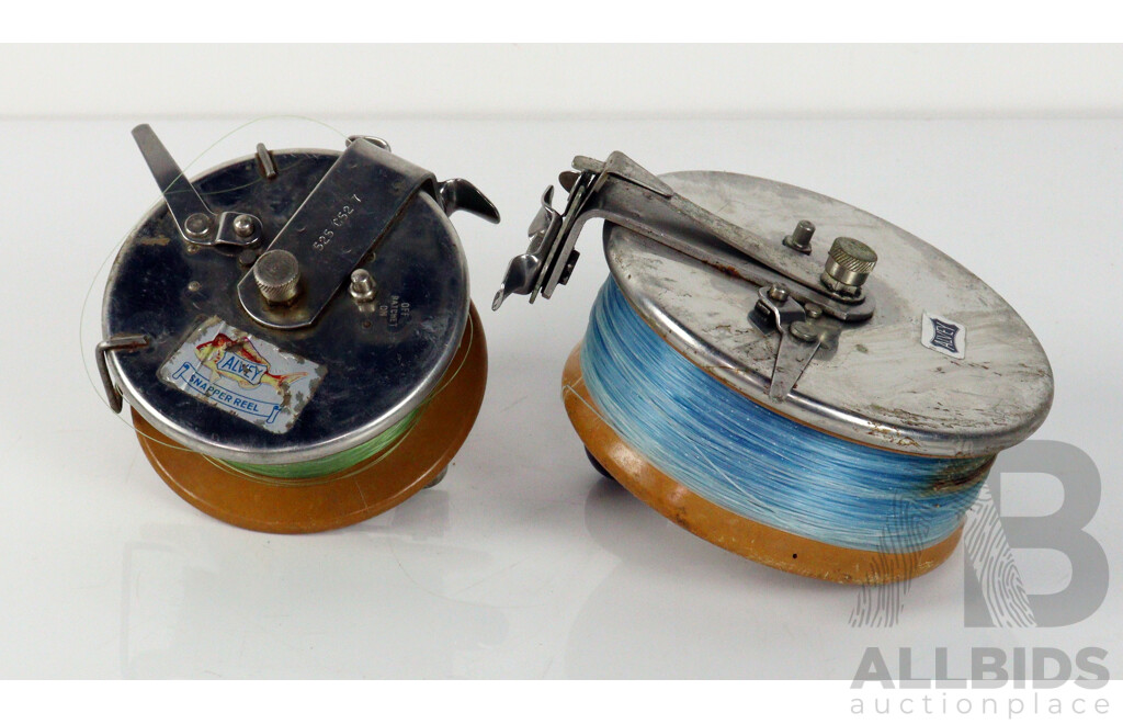 Vintage Alvey Fishing Reels X 2