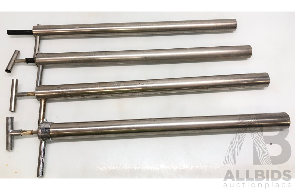 Stainless Steel 50mm Bait Pumps - Lot of Four