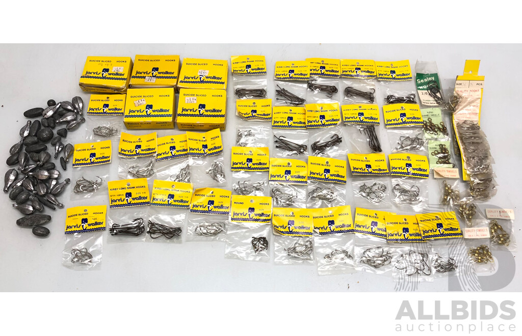 Selection of Fishing Hooks and Tackle