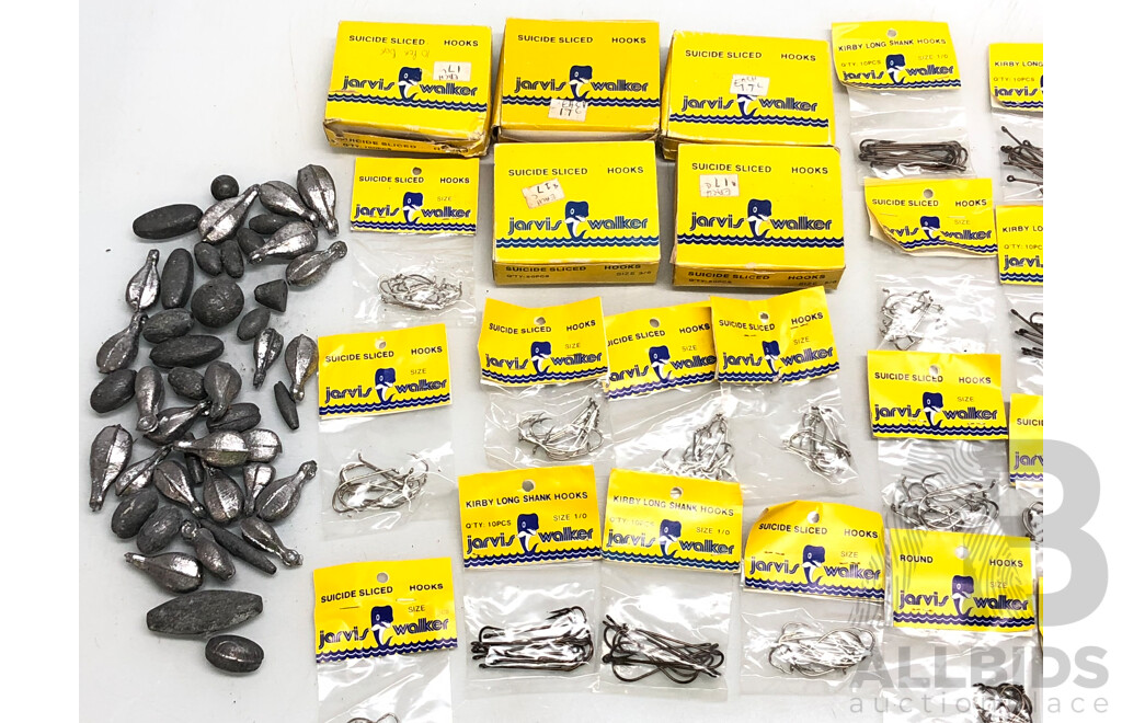 Selection of Fishing Hooks and Tackle