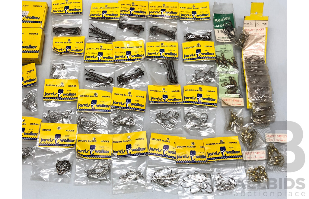 Selection of Fishing Hooks and Tackle