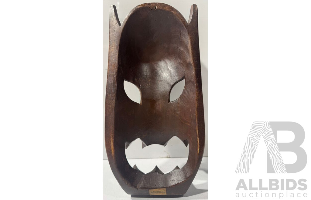 Hand Carved Tribal Devil Mask Handmade in Philippines