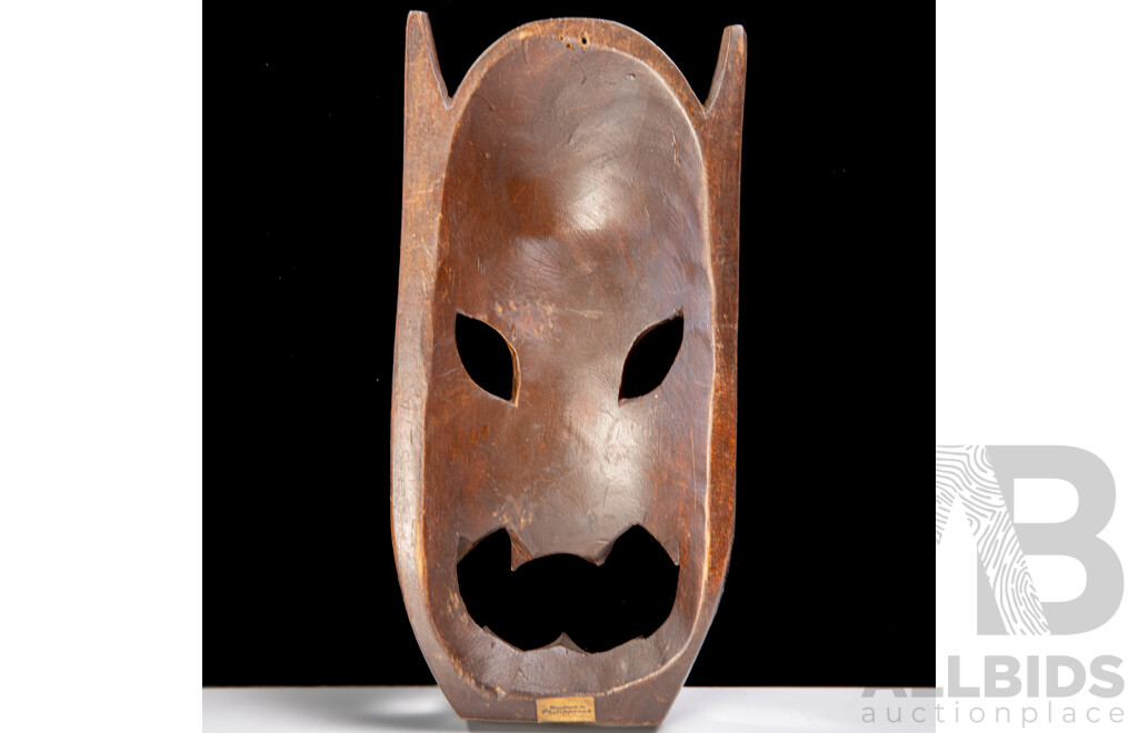 Hand Carved Tribal Devil Mask Handmade in Philippines