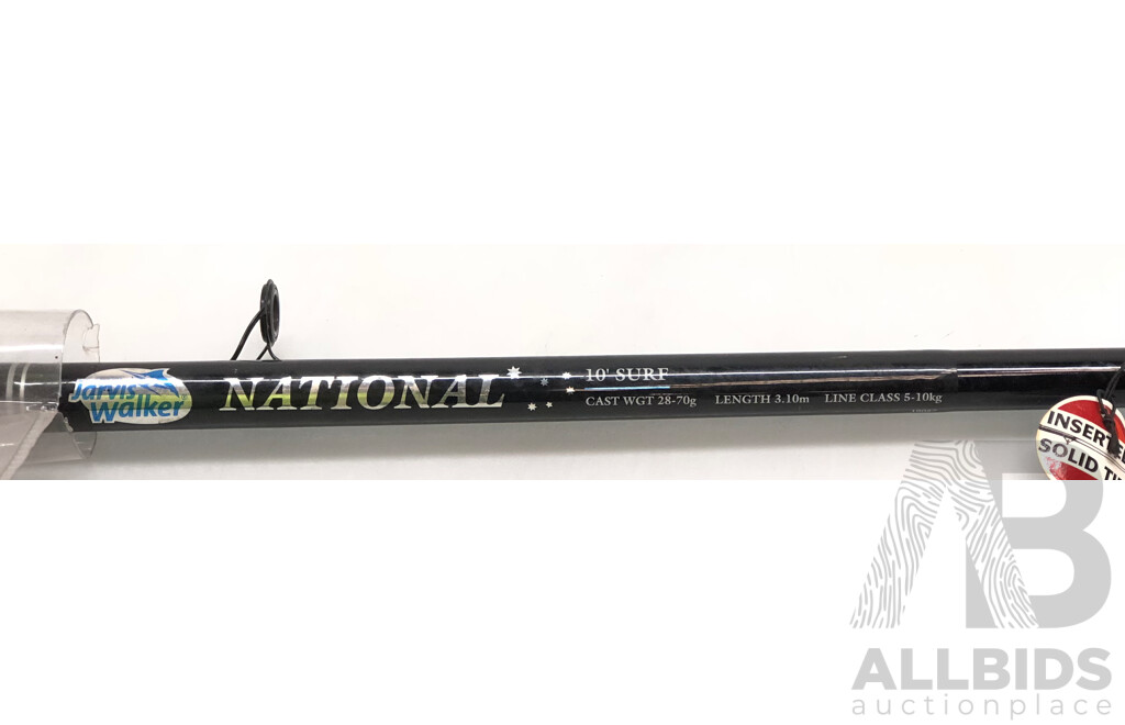 Jarvis Walker National 10 Foot Surf Fishing Rod with Jarvis Walker 750 Spin Reel