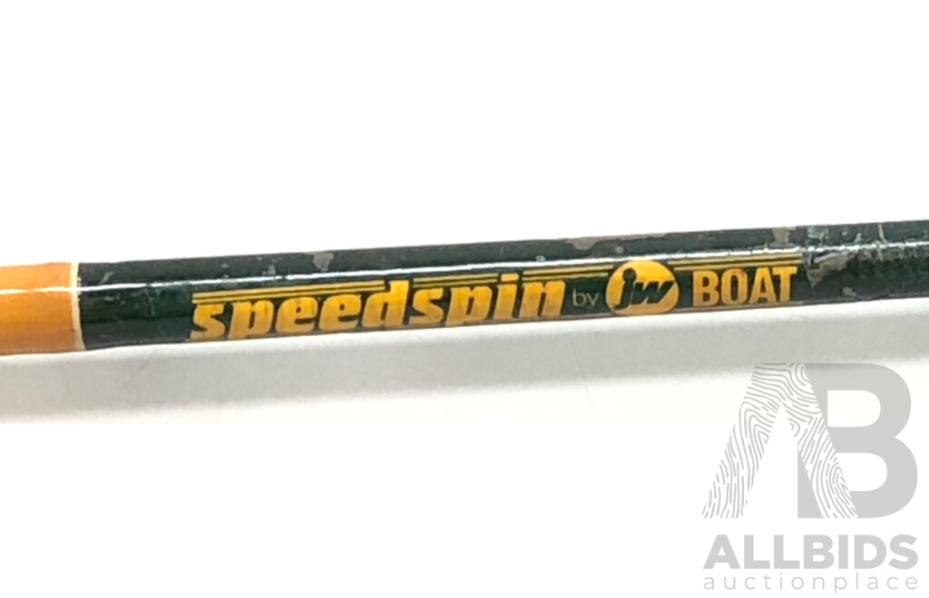 Speedspin by Jarvis Walker 5.5 Foot Boat Fishing Rod with Daiwa Longcast A1300 Spin Reel
