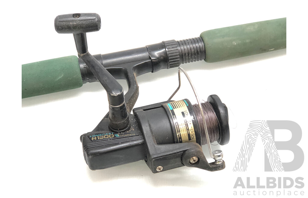 Speedspin by Jarvis Walker 5.5 Foot Boat Fishing Rod with Daiwa Longcast A1300 Spin Reel