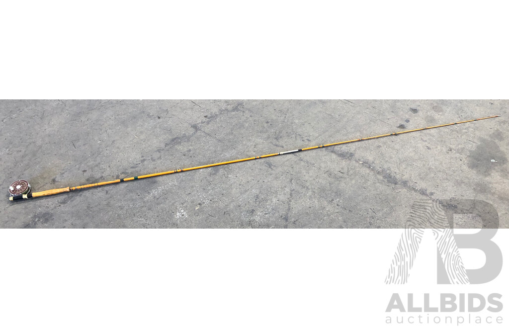 SportEx  Fiberglas 9 Foot Fishing Rod with Hurricane Reel