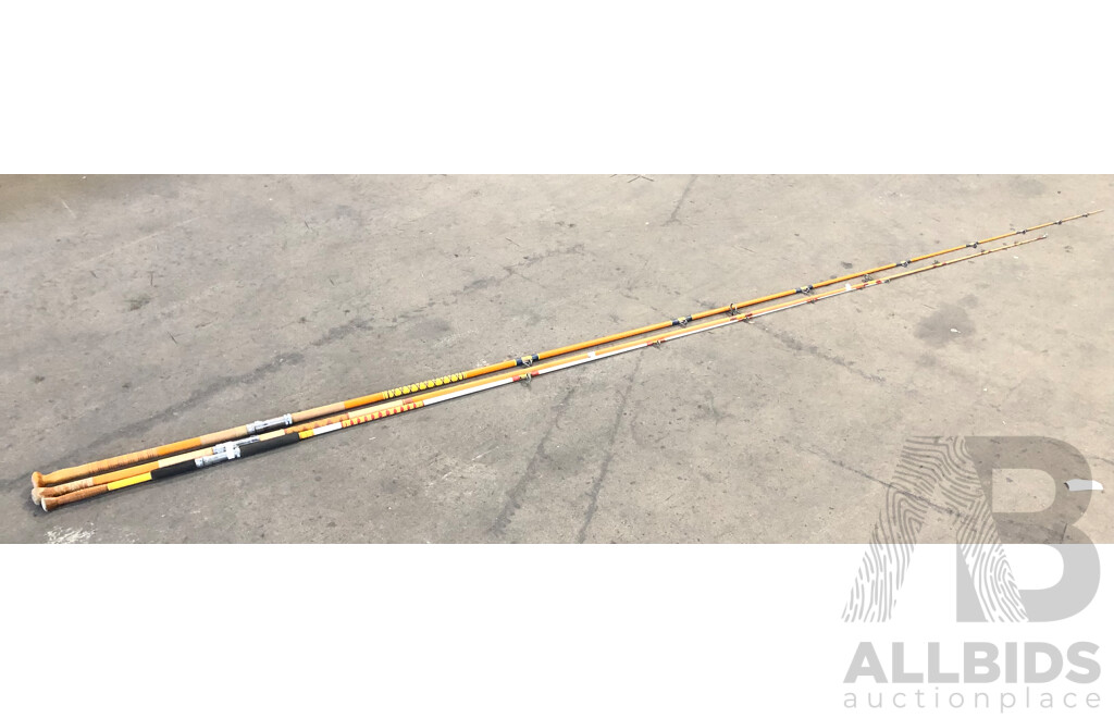 Fiberglass Surf Fishing Rods - Lot of Three