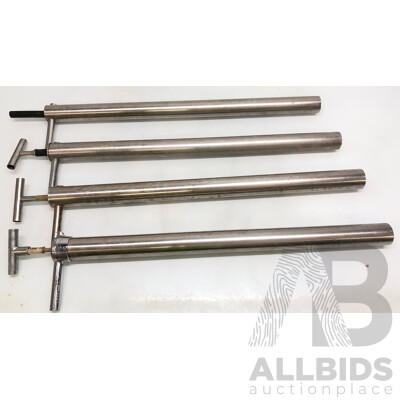 Stainless Steel 50mm Bait Pumps - Lot of Four