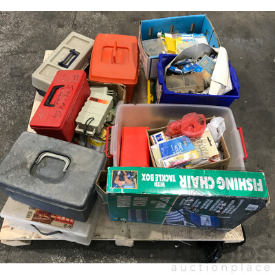 Pallet Lot of Assorted Fishing Equipment