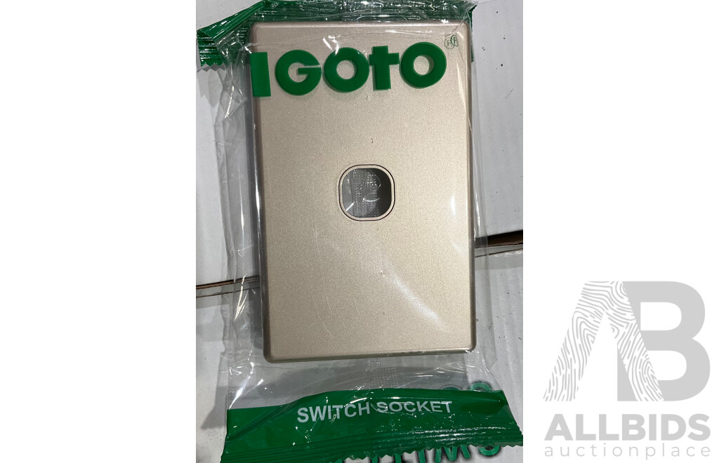 Pallet of IGOTO Assorted Switches Cover - Estimated Total ORP $ 5,000