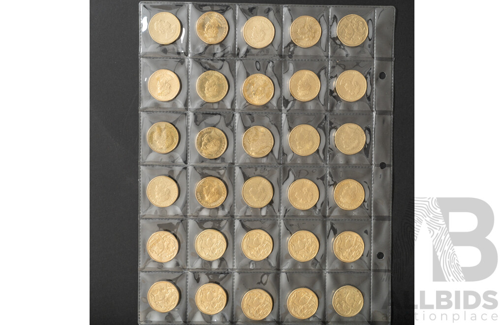 Australian One Dollar Coins Including 2016 Fifty Years Decimal Currency, 2020 Qantas 100 Years, 2024 King Charles, 2015 One Hundred Years of ANZAC and More