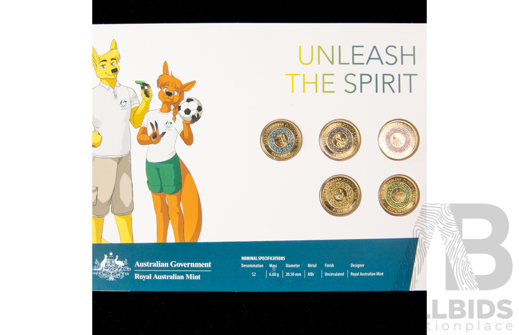 Australian RAM 2020 Commemorative Two Dollar Coin Set, Unleash the Spirit
