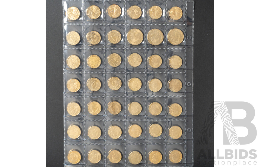Australian Commemorative One and Two Dollar Coins Including 2021 Aboriginal Flag, 2022 Commonwealth Games 'A' 'U' 'S' 2020 Peace Keeping, 2019 Police Remembrance, 2016 Fifty Years Decimal Currency......