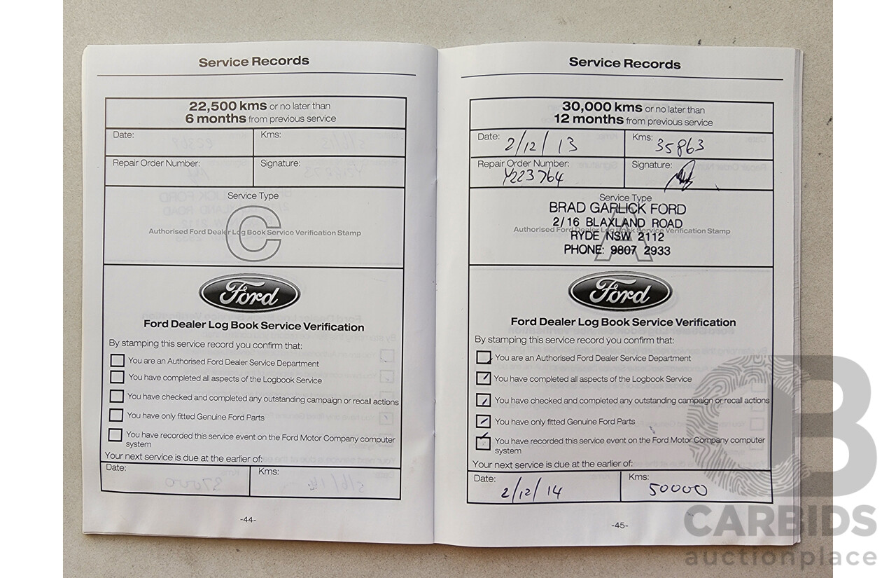8/2012 Ford Mondeo LX MC 4d Wagon Silver 2.3L