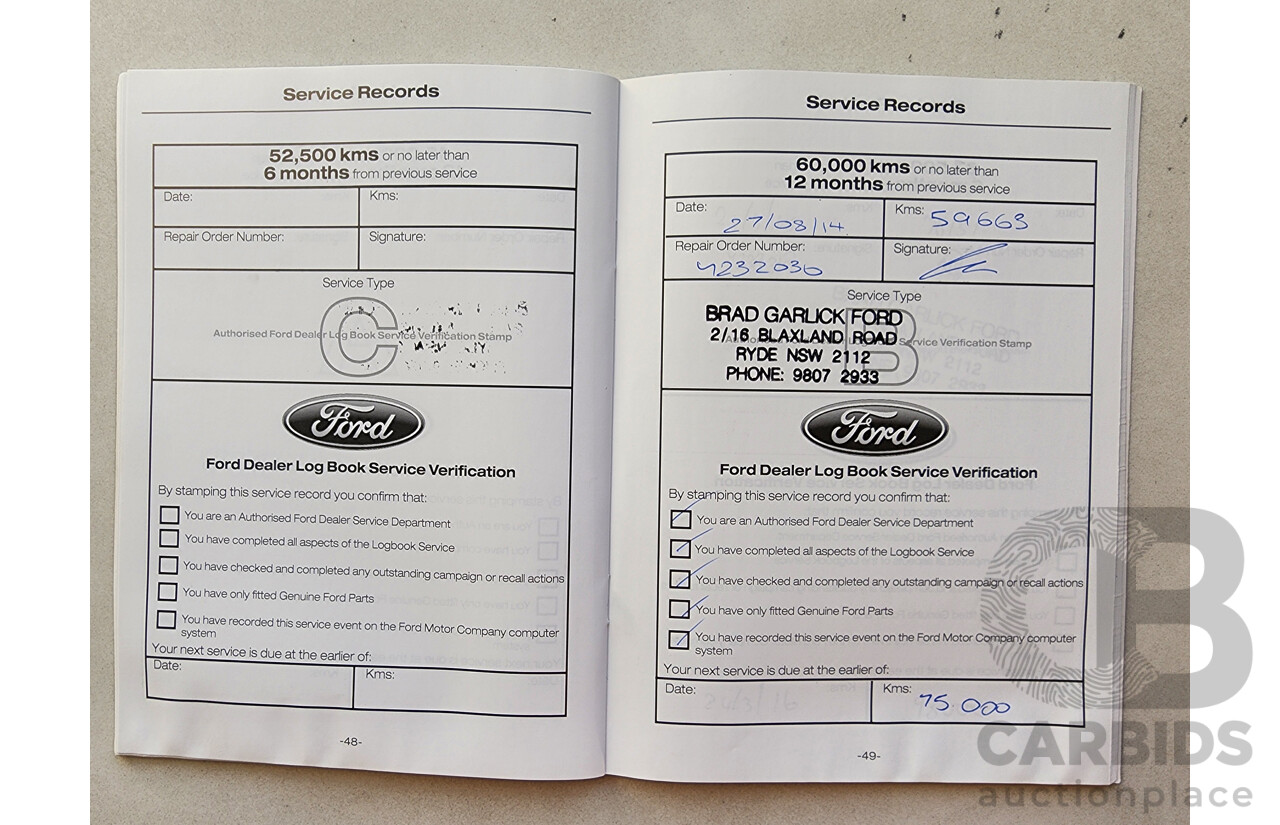 8/2012 Ford Mondeo LX MC 4d Wagon Silver 2.3L